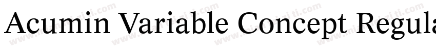 Acumin Variable Concept Regular字体转换
